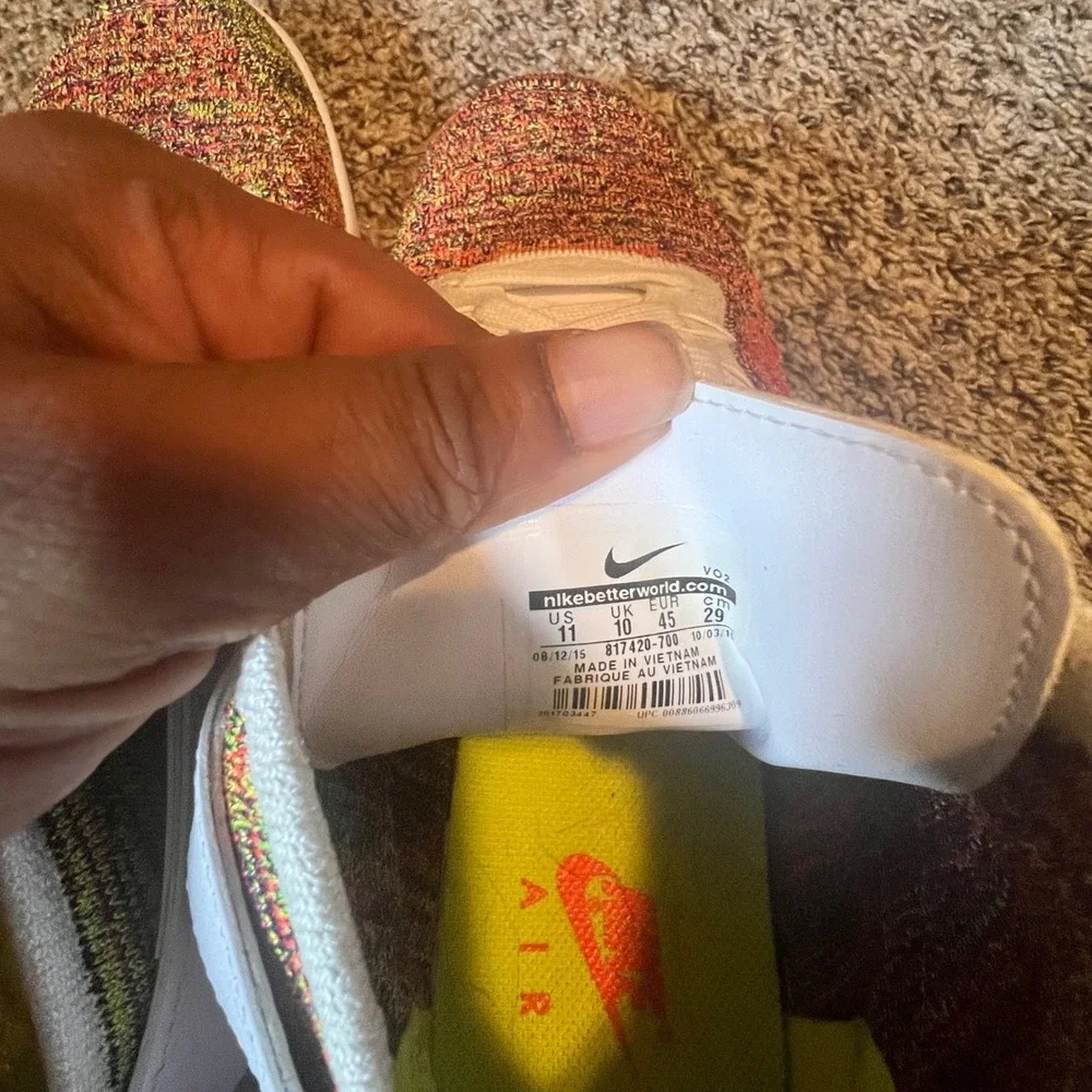 Nike Air Force 1‎ Ultra Flyknit High Men 11 Yellow Strike Multicolor 817420-700